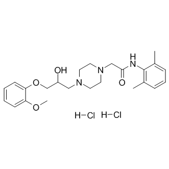 Ranolazine dihydrochloride Structure