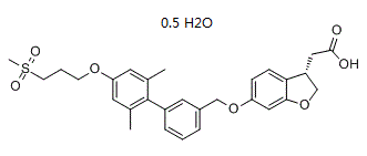 Fasiglifam (TAK-875) Hemihydrate Structure