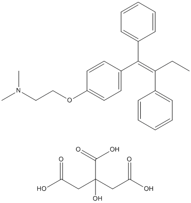 Tamoxifen Citrate (ICI 46474) Structure