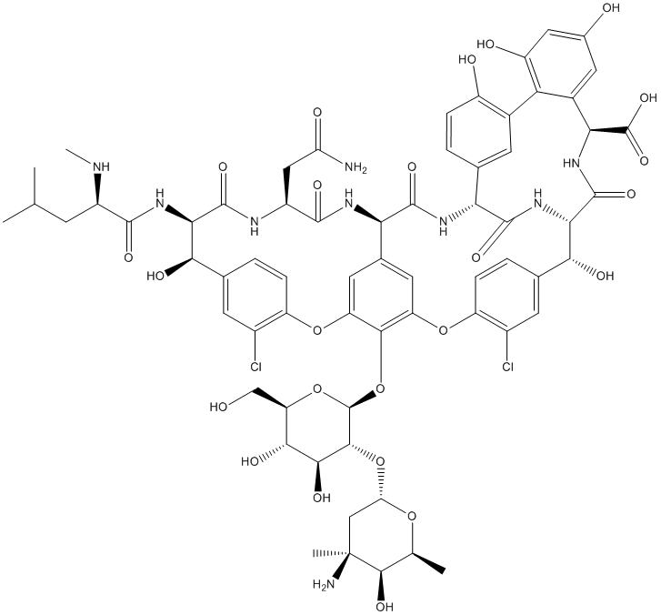 Vancomycin HCl Structure