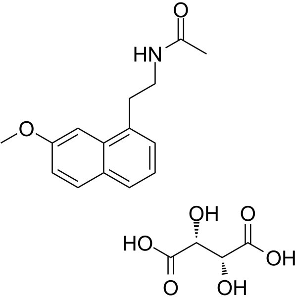 Agomelatine (L(+)-Tartaric acid) Structure