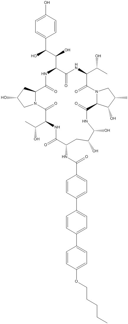 Anidulafungin Structure