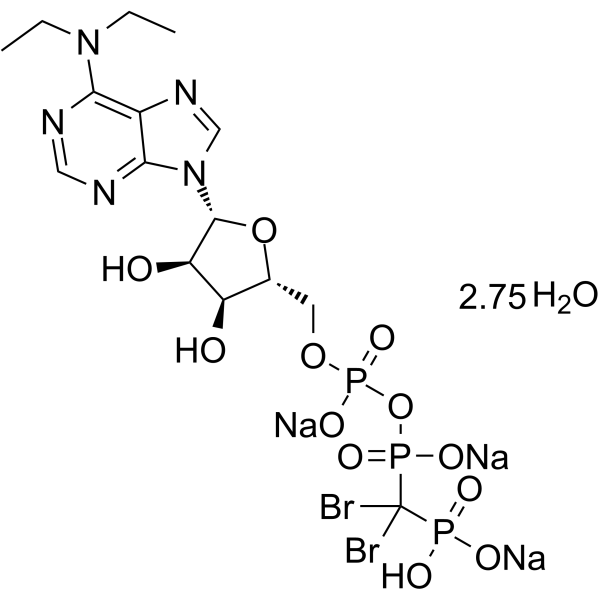 ARL67156 trisodium salt hydrate Structure