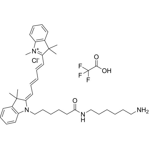 Cy 5 amine TFA Structure