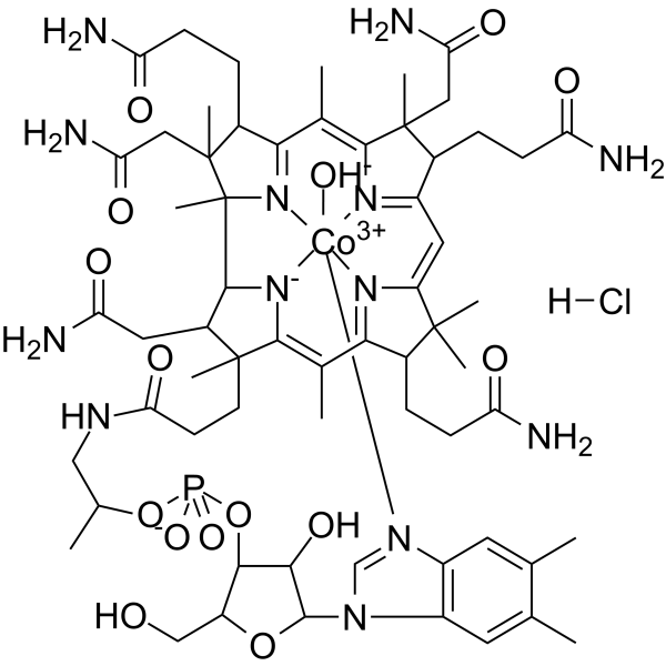 Hydroxocobalamin monohydrochloride Structure