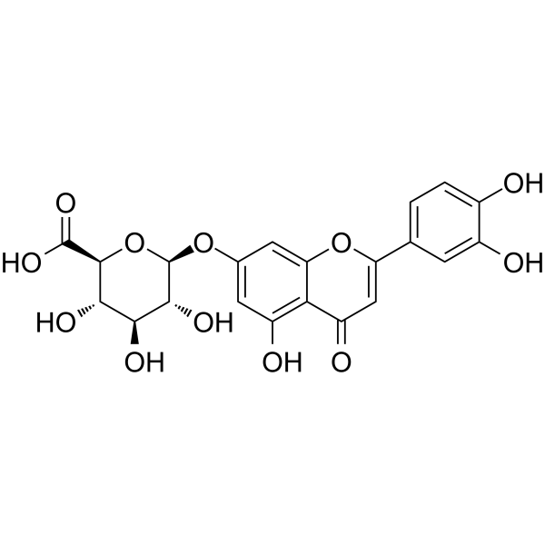 Luteolin 7-O-glucuronide Structure