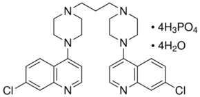 Piperaquine tetraphosphate tetrahydrate Structure