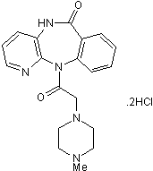 Pirenzepine dihydrochloride Structure