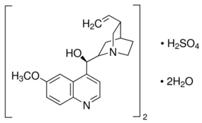 Quinine hemisulfate salt monohydrate Structure