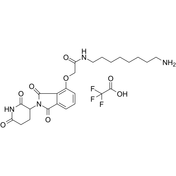 Thalidomide-O-amido-C8-NH2 TFA Structure