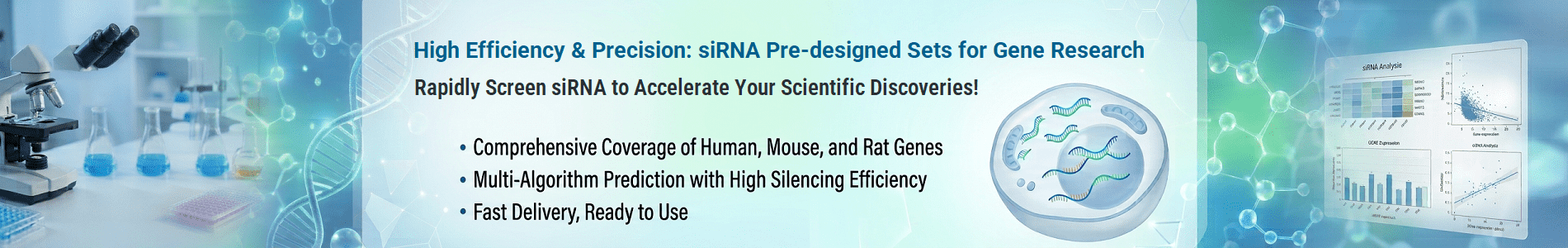 ‌Cost-effective and efficient Pre-designed siRNA Set customized service by AbMole