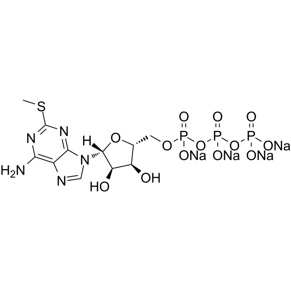 2-Methylthio-ATP tetrasodium  Structure