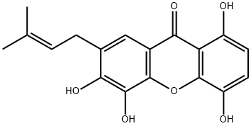1,4,5,6-Tetrahydroxy-7-(3-methylbut-2-enyl)xanthone Structure
