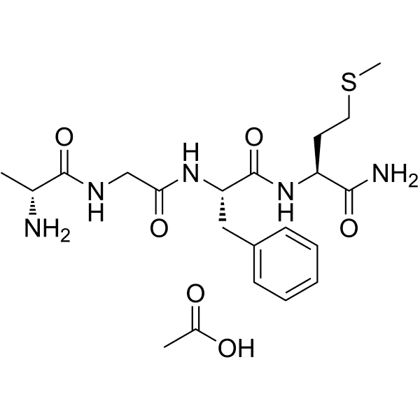 D-Ala-Gly-Phe-Met-NH2 monoacetate Structure