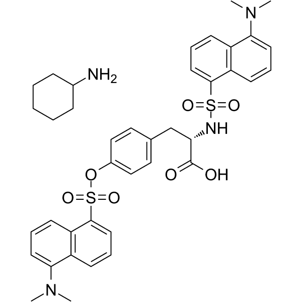 N, O-Didansyl-L-tyrosine cyclohexylammonium Structure