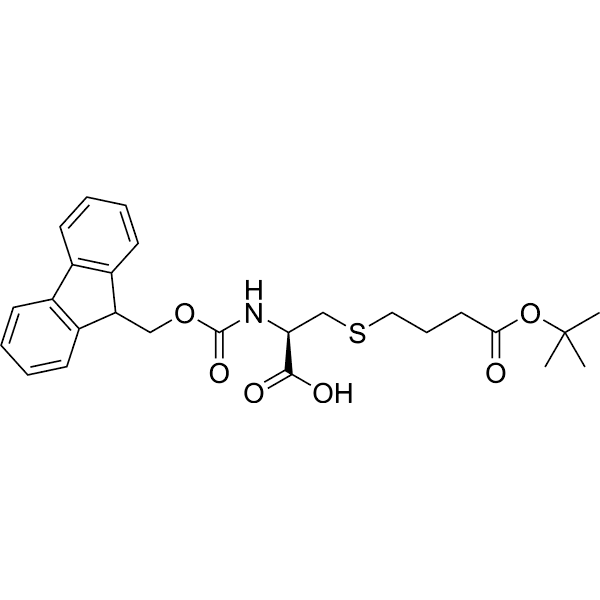 N-(((9H-Fluoren-9-yl)methoxy)carbonyl)-S-(4-(tert-butoxy)-4-oxobutyl)-L-cysteine Structure