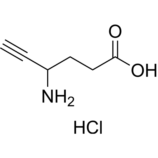 γ-Acetylenic GABA hydrochloride Structure