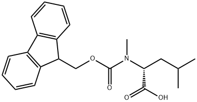 N-(((9H-Fluoren-9-yl)methoxy)carbonyl)-N-methyl-D-leucine Structure