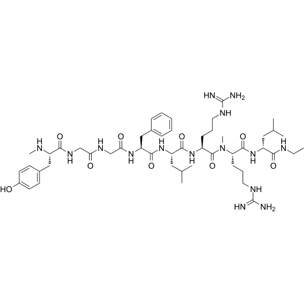 (N-Me-Tyr1, N-Me-Arg7, D-Leu-NHEt8)-Dynorphin A (1-8) Structure
