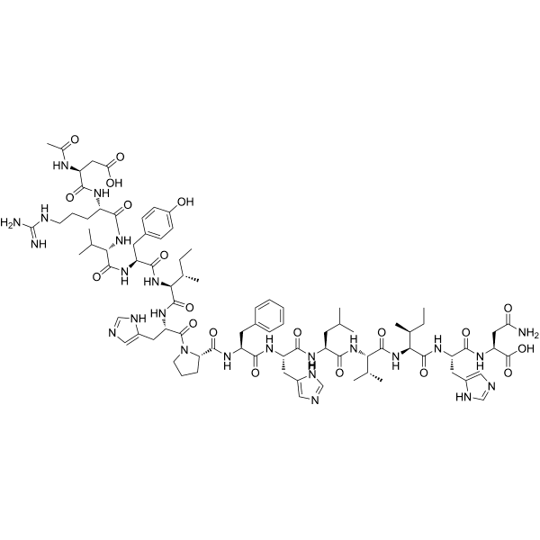 Acetyl angiotensinogen (1-14), human Structure