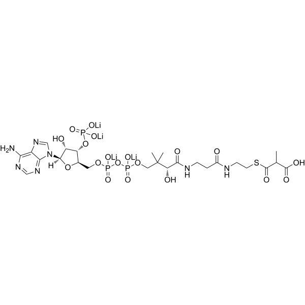 Methylmalonyl coenzyme A tetralithium Structure