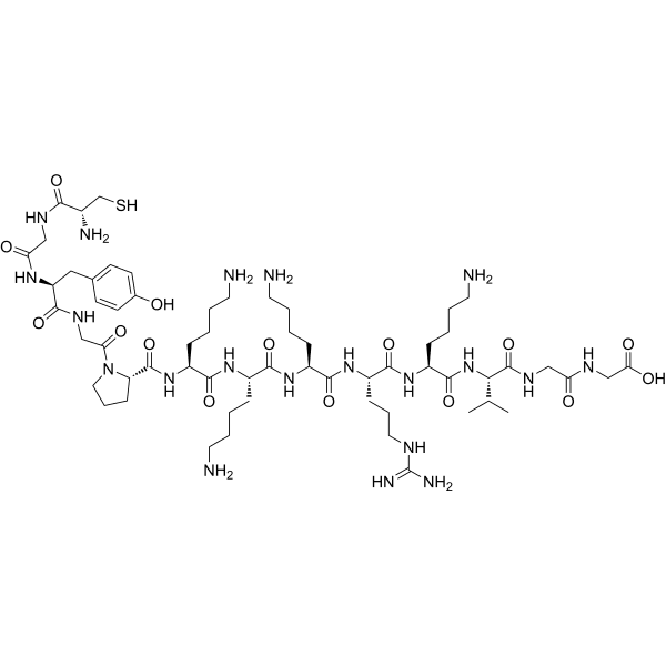 Cys-Gly-Tyr-Gly-Pro-Lys-Lys-Lys-Arg-Lys-Val-Gly-Gly Structure