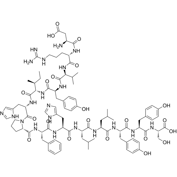 Renin substrate, angiotensinogen (1-14), rat Structure