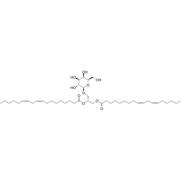 1,2-O-Dilinoleoyl-3-O-Beta-D-Galactopyranosylracglycerol Structure