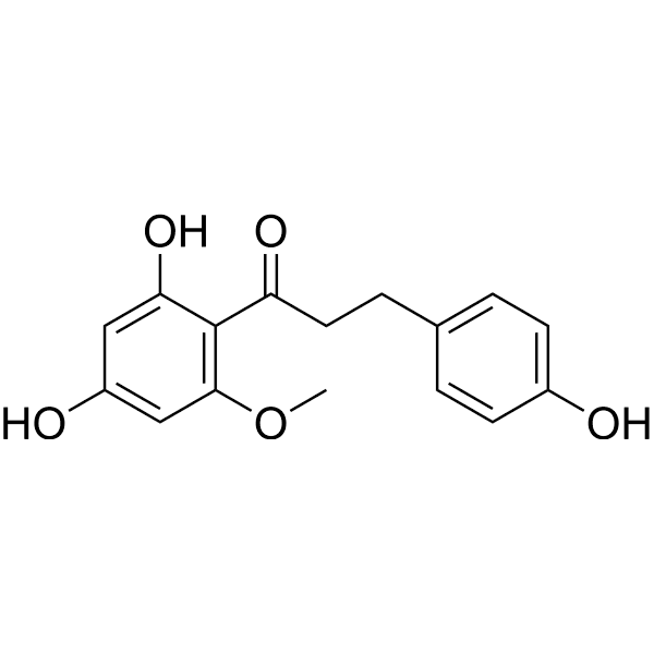 2'-O-Methylphloretin (4,2',4'-Trihydroxy-6'-methoxydihydrochalcone) Structure