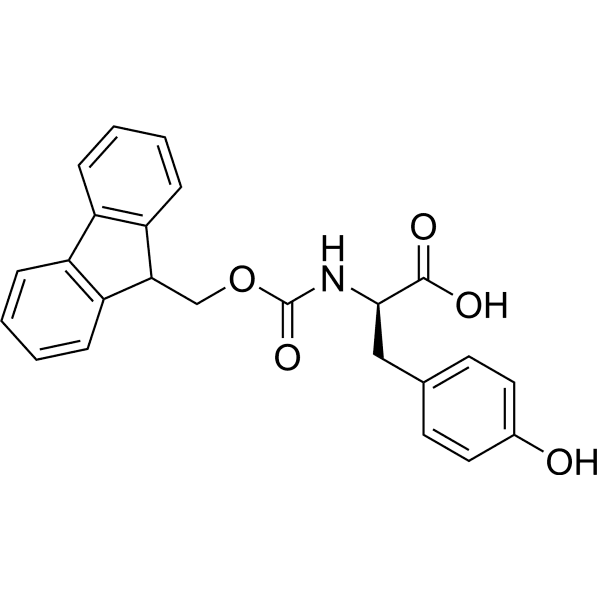 (((9H-Fluoren-9-yl)methoxy)carbonyl)-D-tyrosine Structure