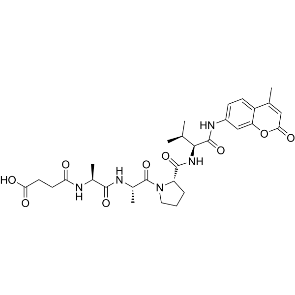 Suc-Ala-Ala-Pro-Val-AMC Structure