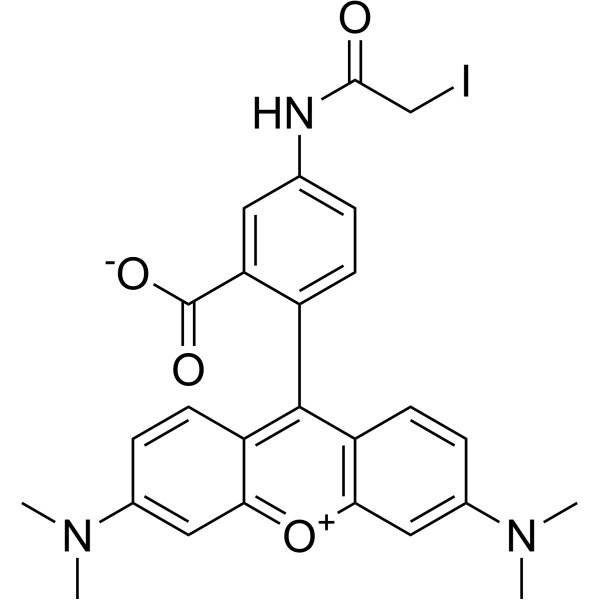 Tetramethylrhodamine-5-iodoacetamide Structure