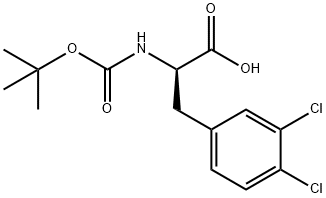 (R)-2-((tert-Butoxycarbonyl)amino)-3-(3,4-dichlorophenyl)propanoic acid Structure
