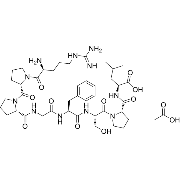 Des-Arg9-[Leu8]-Bradykinin acetate Structure