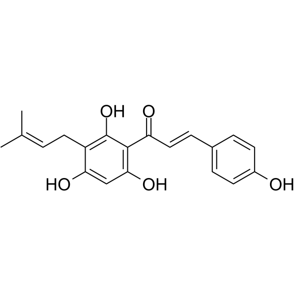Desmethylxanthohumol Structure