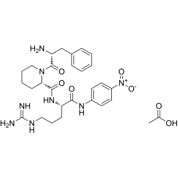 H-D-Phe-Pip-Arg-pNA acetate Structure