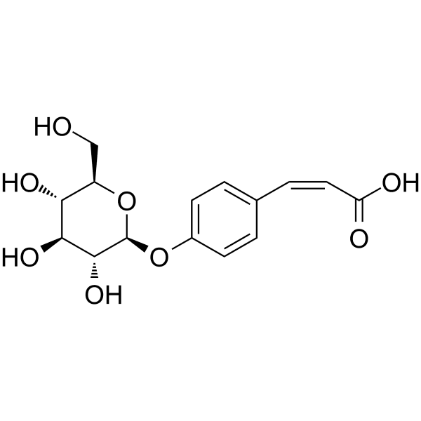 4-O-beta-Glucopyranosyl-cis-coumaric acid Structure