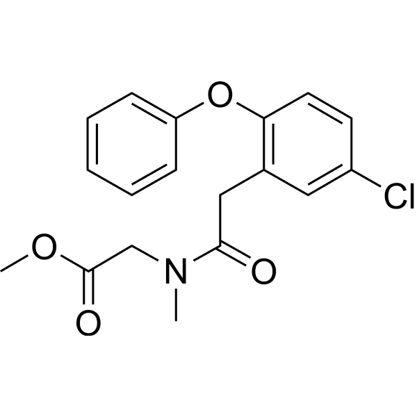 Methyl 2-(2-(5-chloro-2-phenoxyphenyl)-N-methylacetamido)acetate Structure