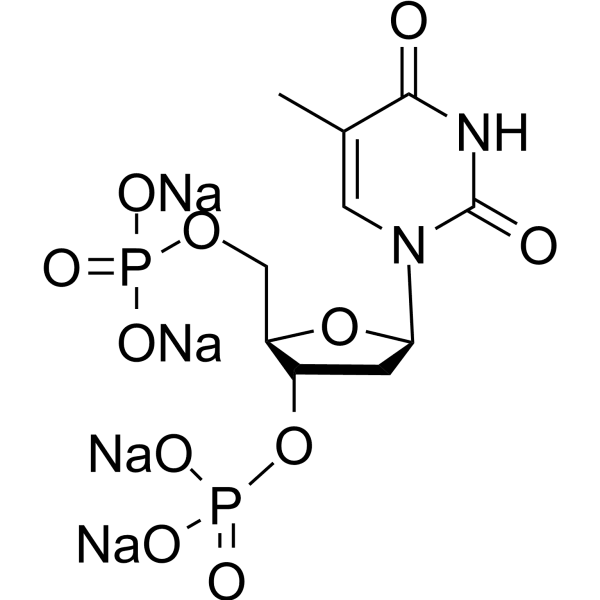 Thymidine 3',5'-diphosphate tetrasodium Structure