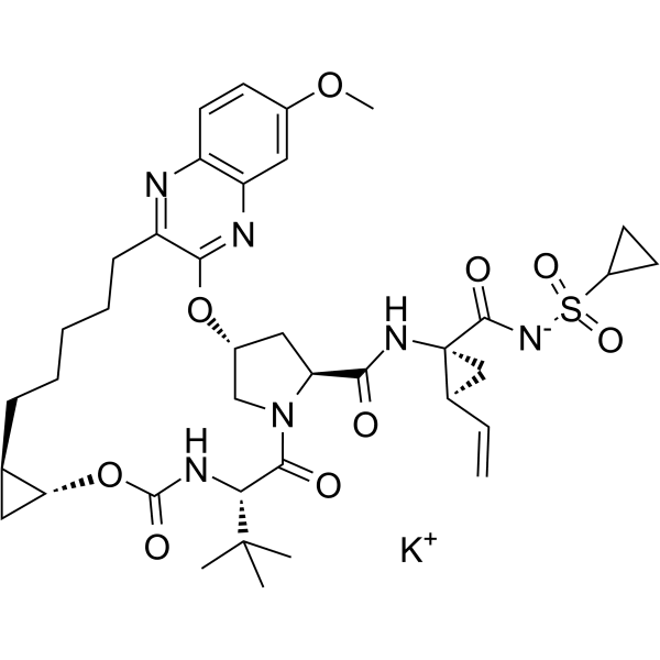 Grazoprevir potassium salt Structure