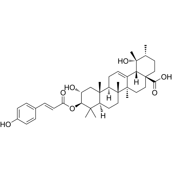 3-O-trans-p-Coumaroyltormentic acid Structure