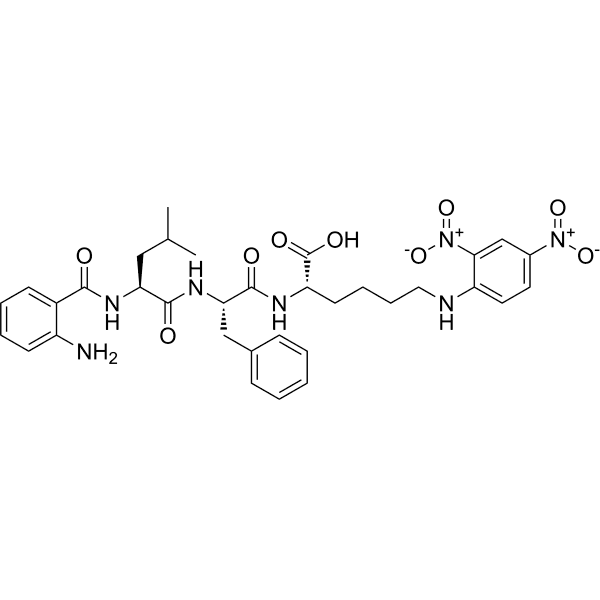 Abz-LFK(Dnp)-OH Structure