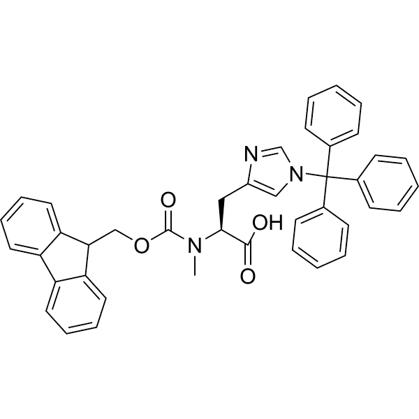 Fmoc-N-Me-His(Trt)-OH Structure