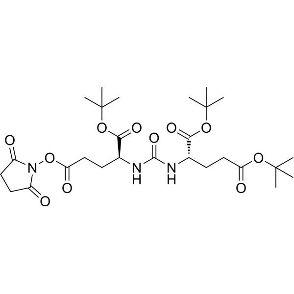 Glu-urea-Glu-NHS ester Structure