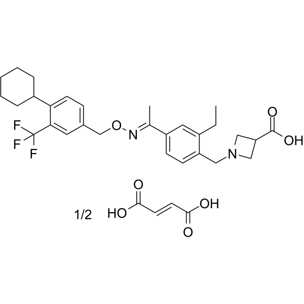 Siponimod hemifumarate Structure