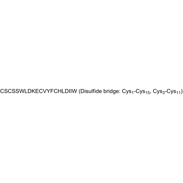 Endothelin-2 (49-69), human Structure