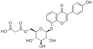 Daidzin 6''-O-malonate Structure