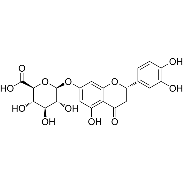 Eriodictyol 7-O-glucuronide Structure