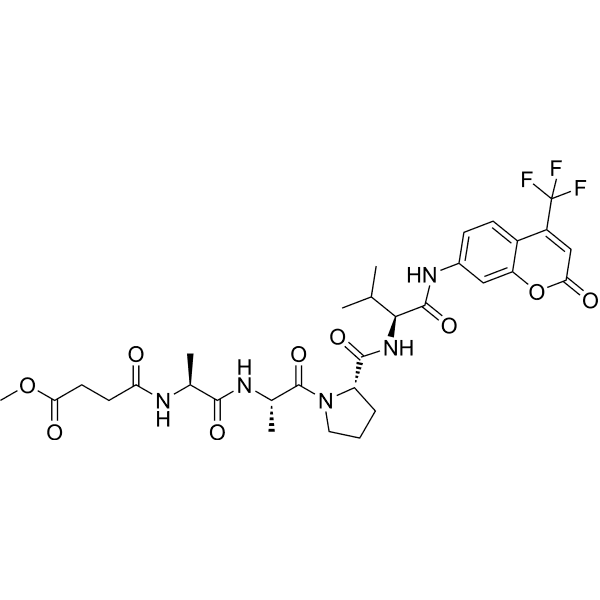 MeOSuc-AAPV-AFC Structure