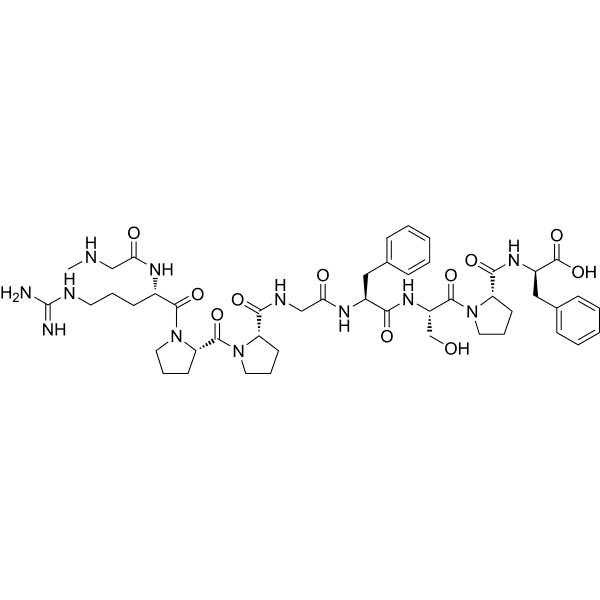 Sar-[D-Phe8]-des-Arg9-Bradykinin Structure